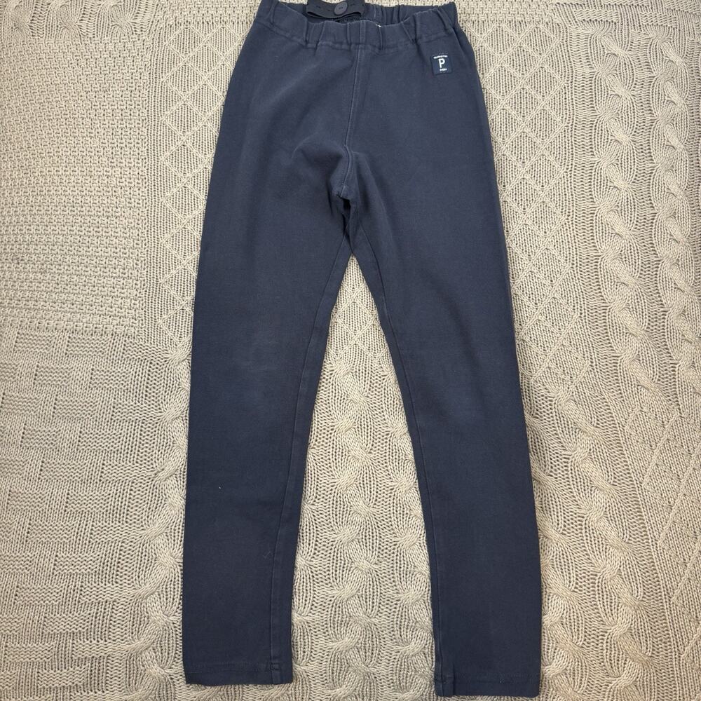 Polarn O. Pyret Girls EVERYDAY GOTS LEGGINGS Navy Blue Size 6/8